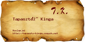 Tapasztó Kinga névjegykártya